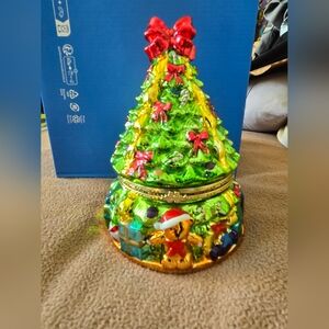 VTG MR. CHRISTMAS Animated TREE Porcelain Music Box OH CHRISTMAS TREE